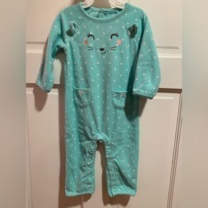 Carter’s baby fleece sleep and play. Size 9 months